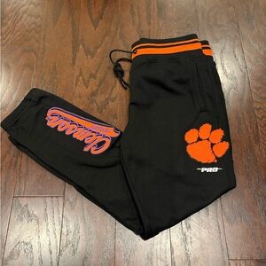 Clemson Tigers Pro Standard Script Tail Black Fleece Sweatpants Size L NWT NCAA